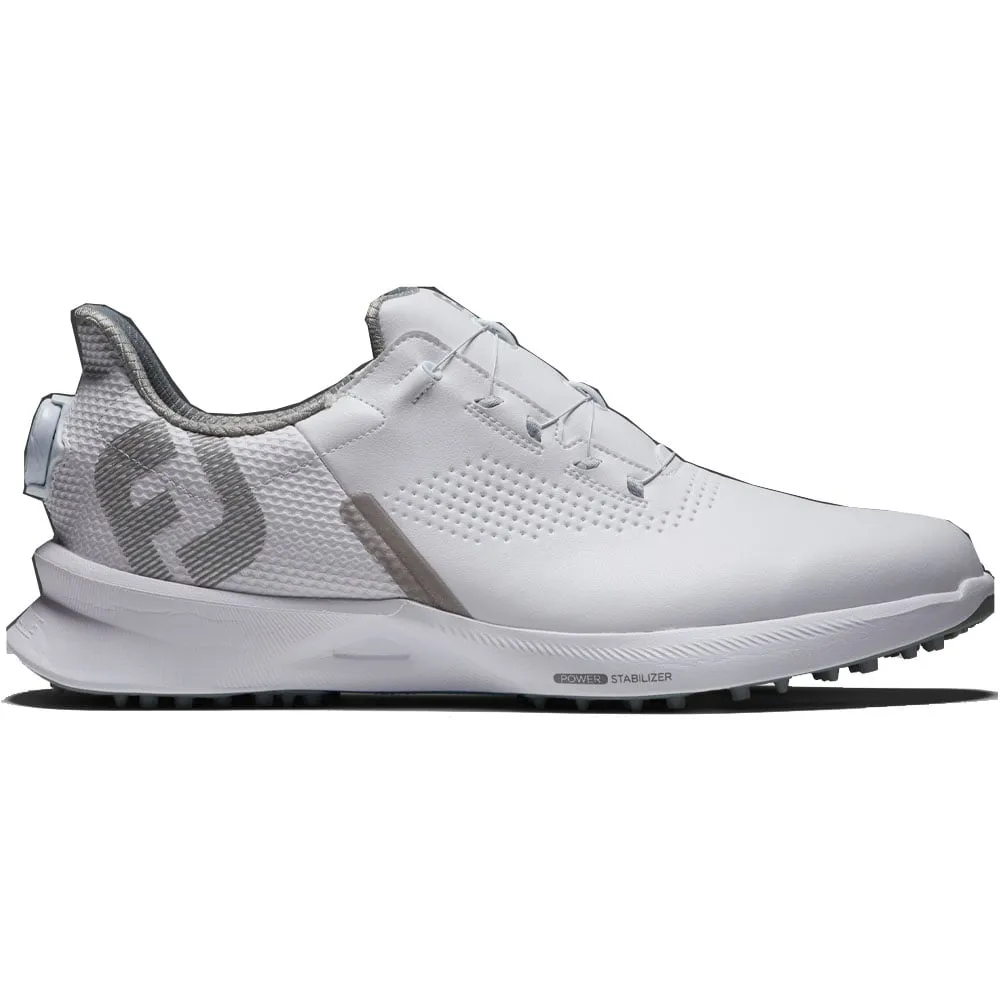 FootJoy Fuel BOA Spikeless Waterproof Shoes - White/Grey