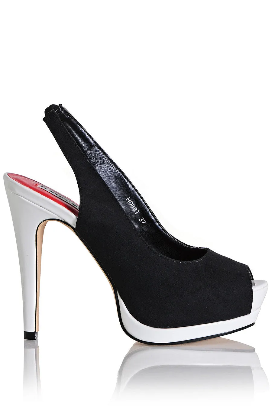 FRANCESCO MILANO JENNY Black White Peep Toe