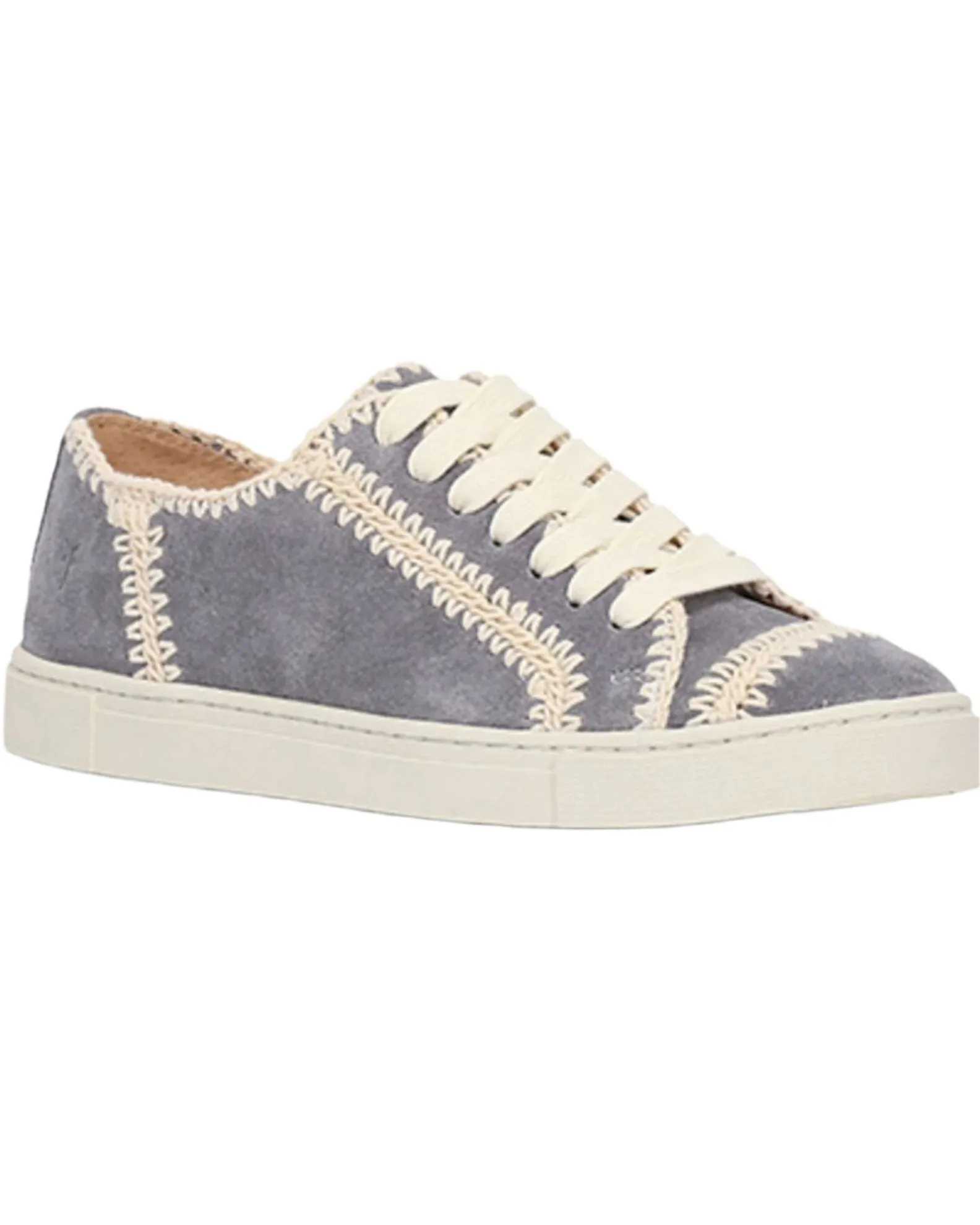 Frye Womens Ivy Crochet Low Lace Sneakers