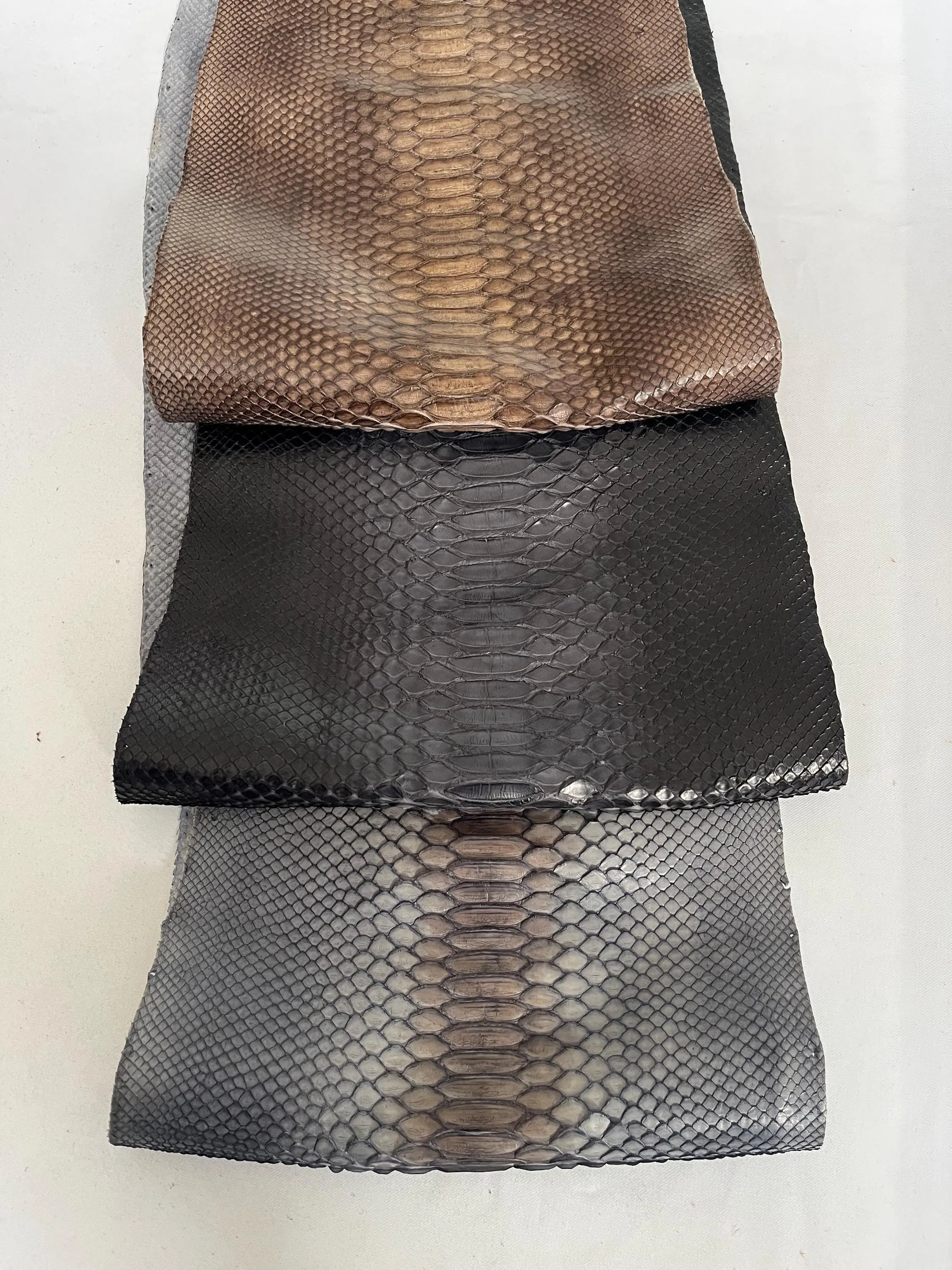 Genuine snake leather, real snakeskin hide, long and wide exotic leather for crafts of thick 0,7mm(2 oz)