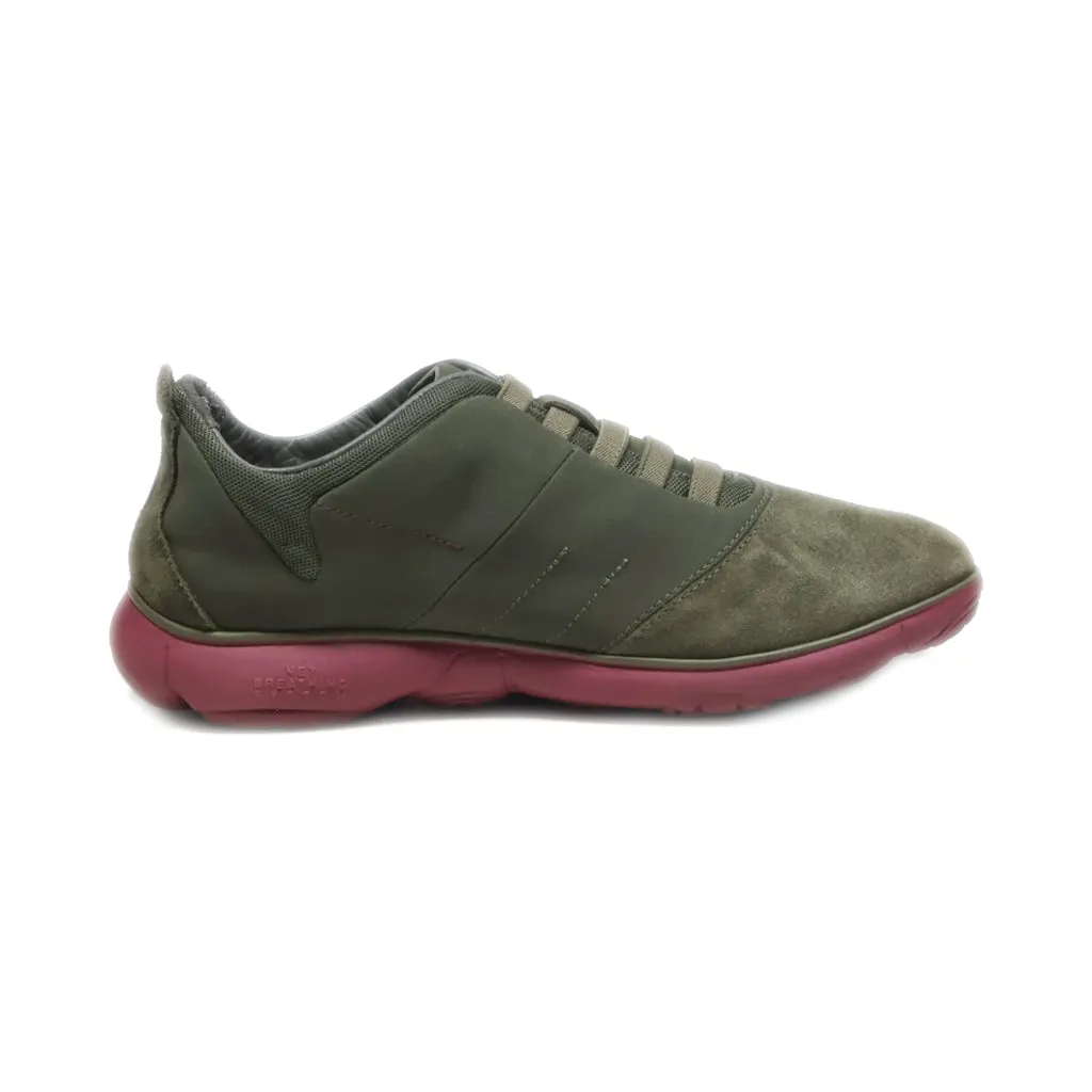 Geox Nebula Low-Top Sneakers Suede Green Colour For Women