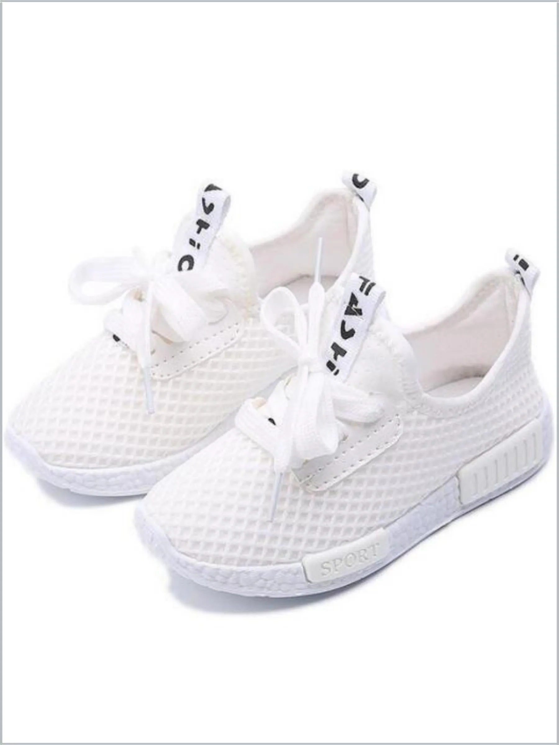 Girls Mesh Lace Up Non-Slip Sneakers By Liv and Mia