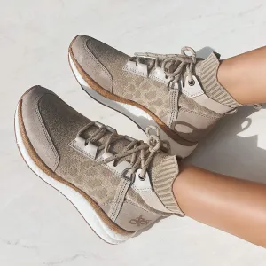 HYBRID in KHAKI High Top Sneakers