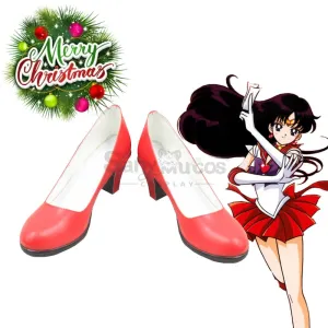 【In Stock】Anime Sailor Moon Cosplay Sailor Mars Rei Hino Cosplay Shoes