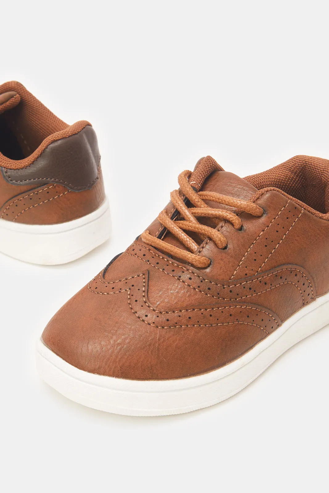 Infant Boys Brown Lace-Up Sneaker