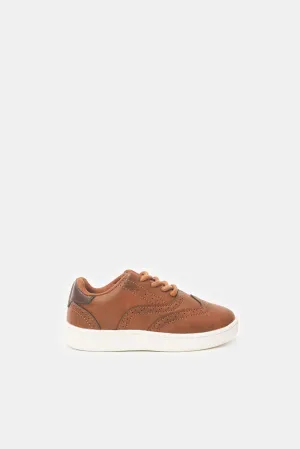 Infant Boys Brown Lace-Up Sneaker