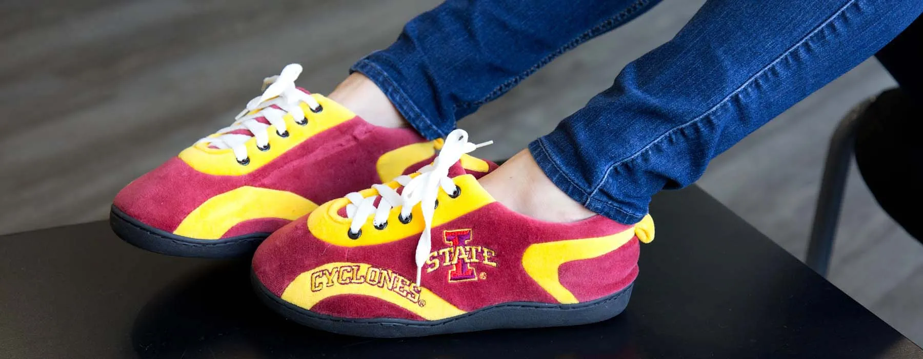 Iowa State Cyclones All Around Rubber Soled Slippers