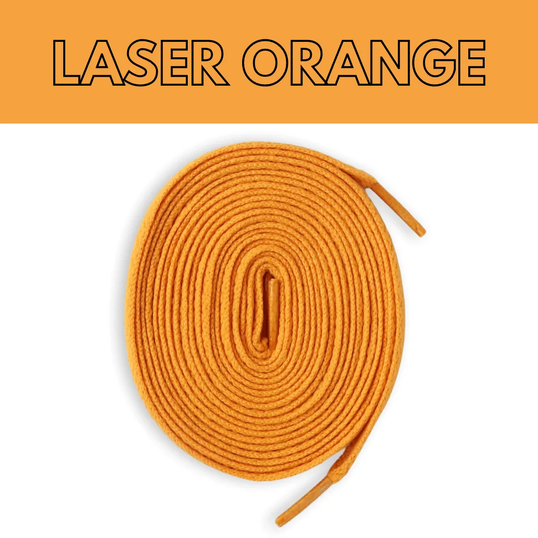 Jordan 1 Laces Basics Flat Thin - Laser Orange Laces