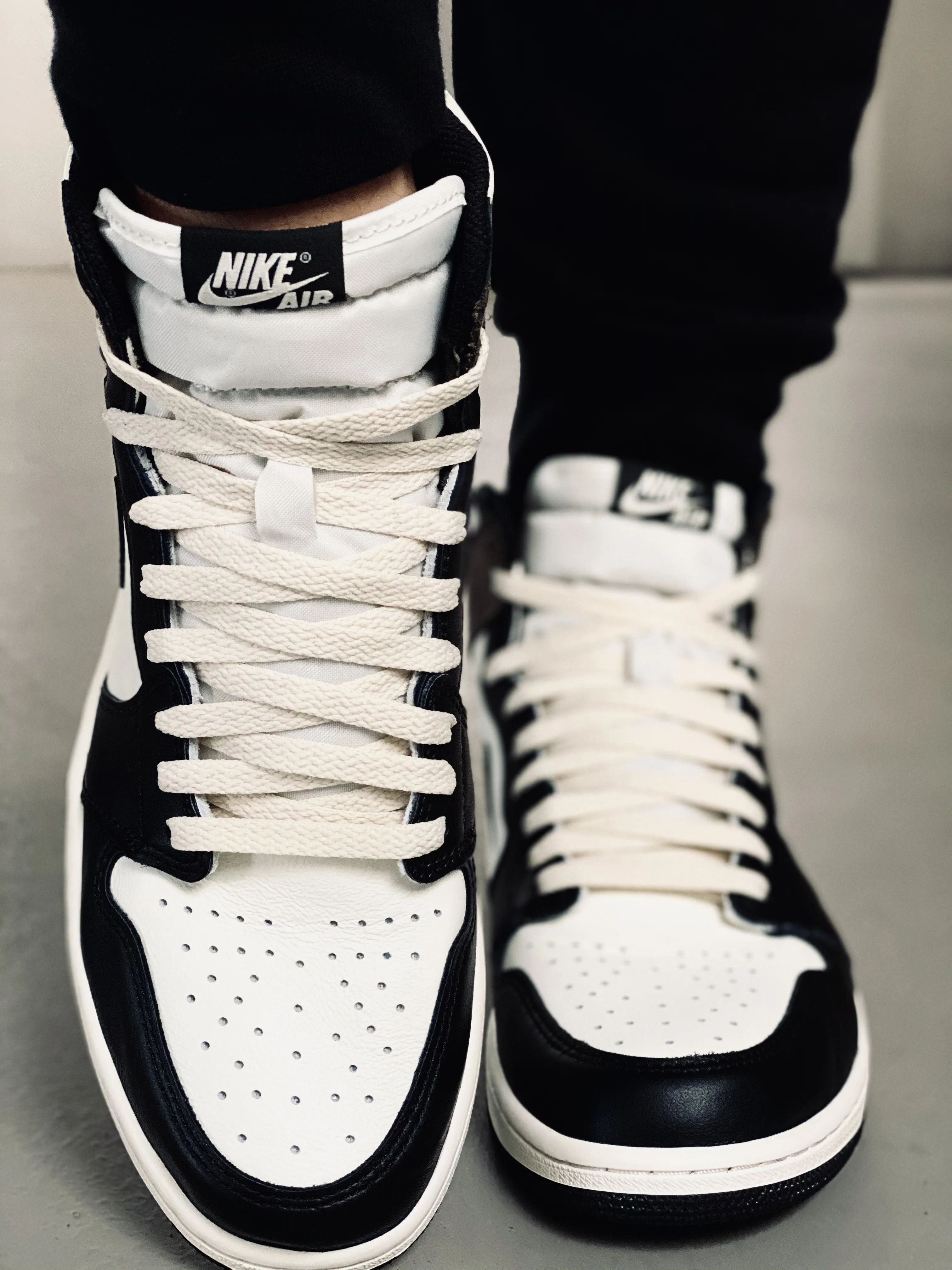 Jordan 1 Laces Basics Flat Thin - Vintage Cream Laces Jordan 1