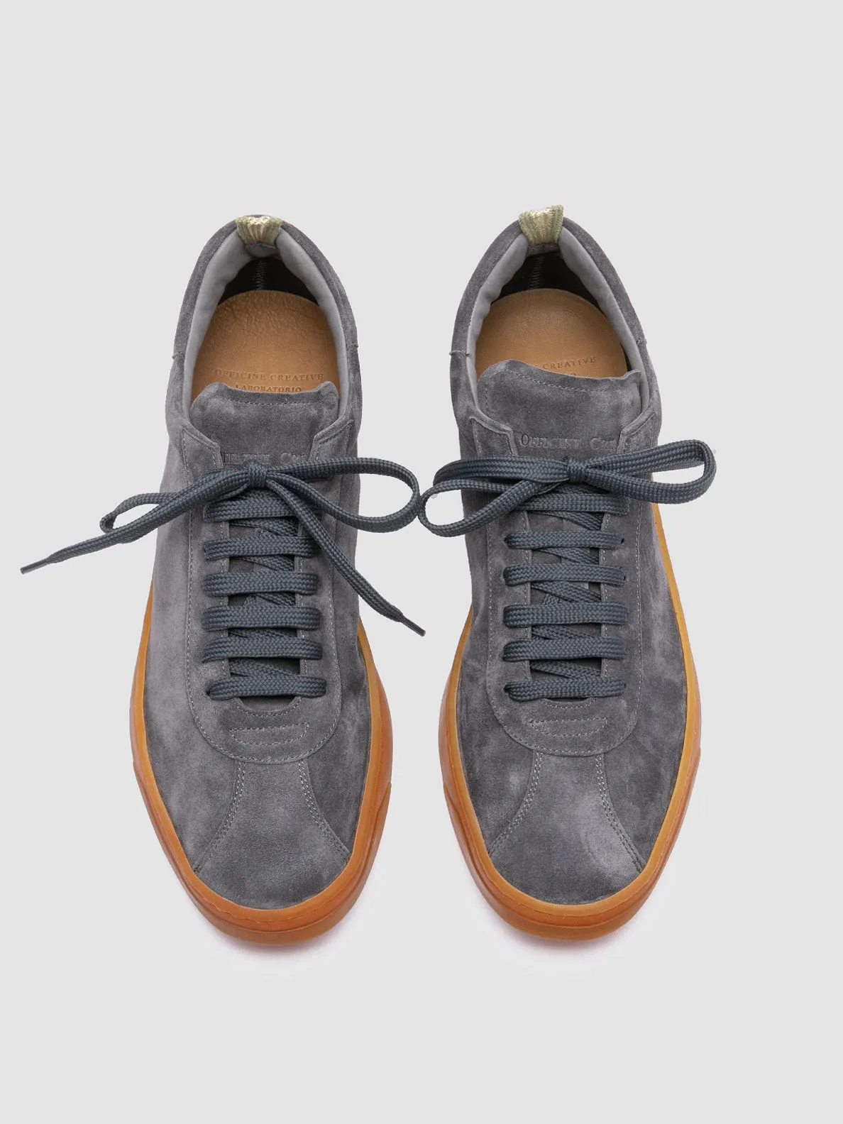 KARMA 015 - Grey Suede Low Top Sneakers