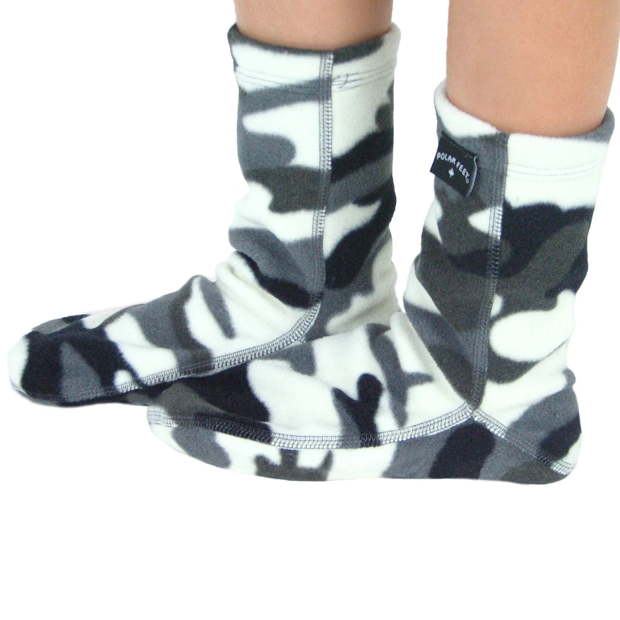 Kids' Fleece Socks - Snow Camo