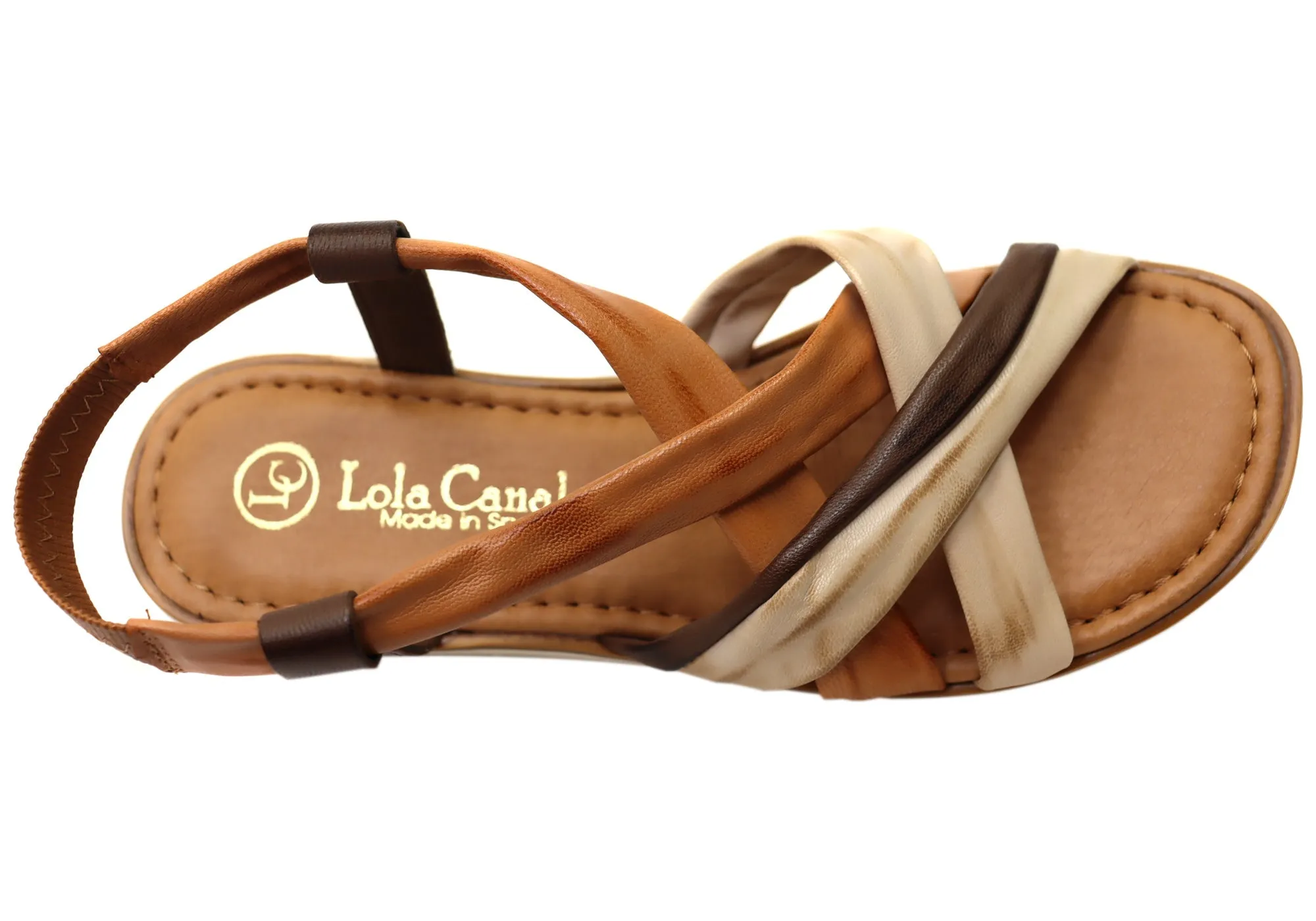 Lola Canales Daphne Womens Comfortable Leather Sandals Made In Spain