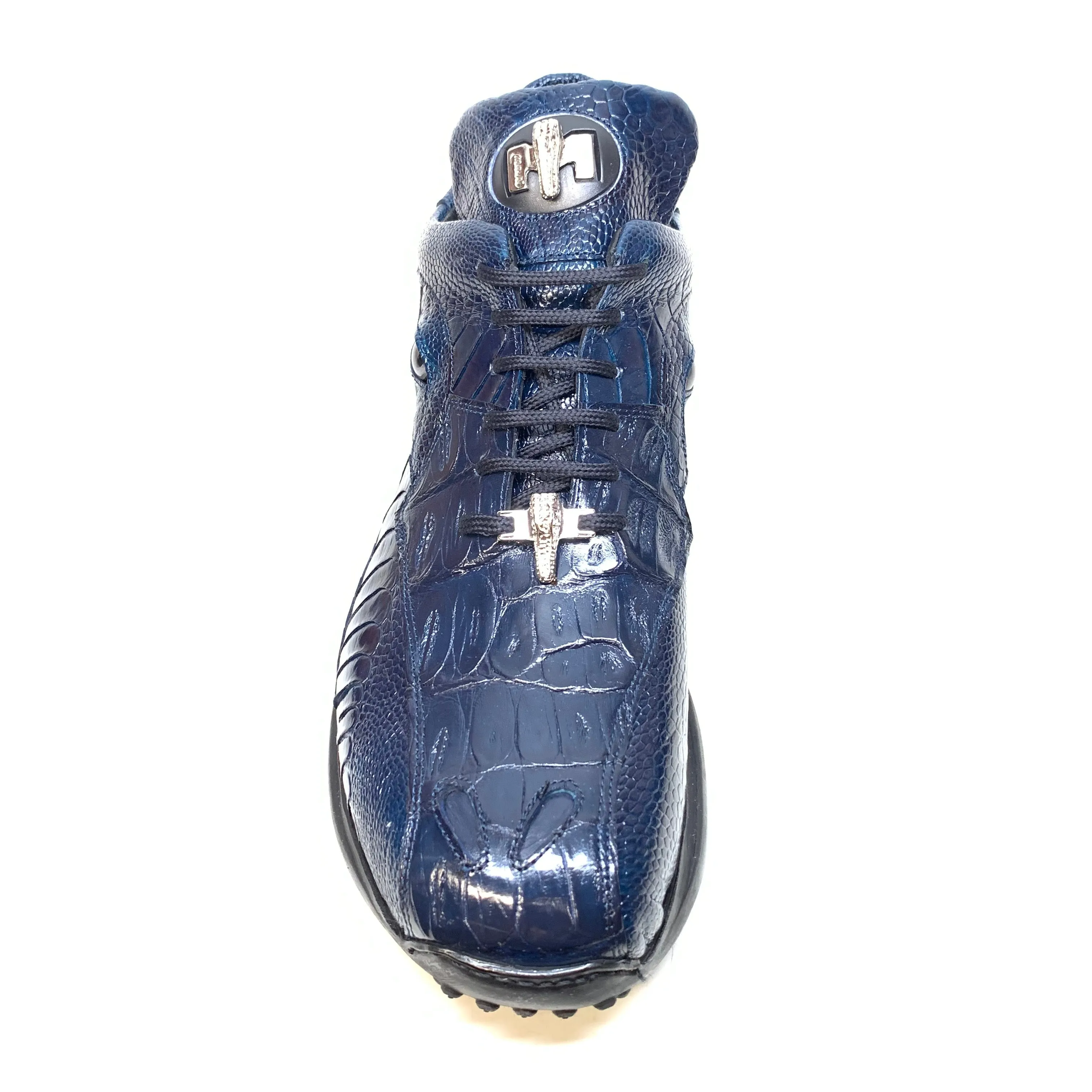 Mauri 8596 'Eye' Wonder Blue Hornback/Ostrich Leg Sneakers