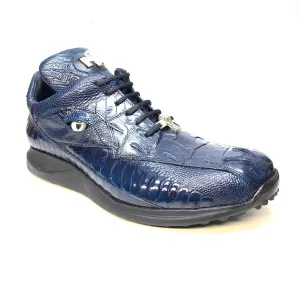 Mauri 8596 'Eye' Wonder Blue Hornback/Ostrich Leg Sneakers