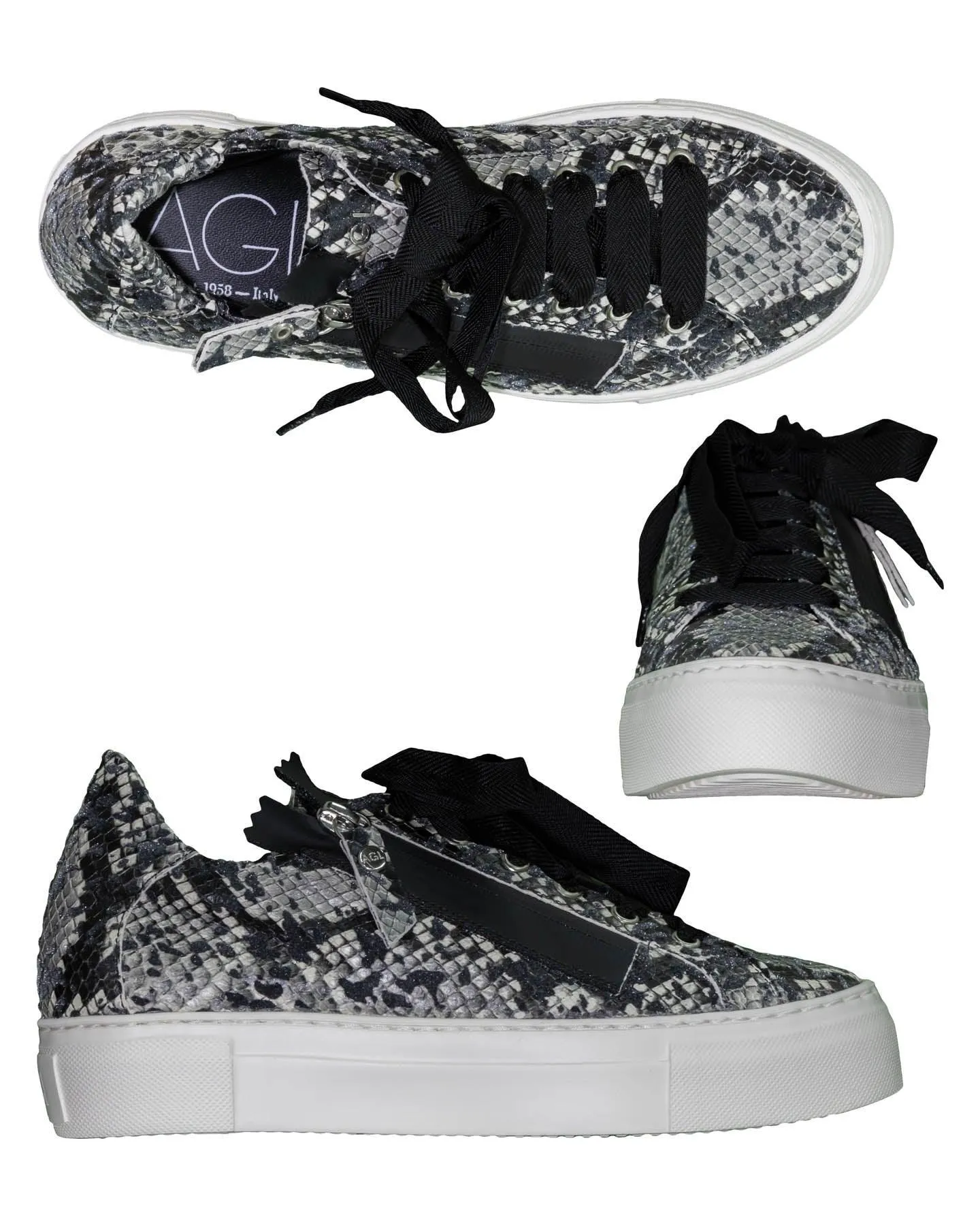 Meghan Snake Print Sneakers