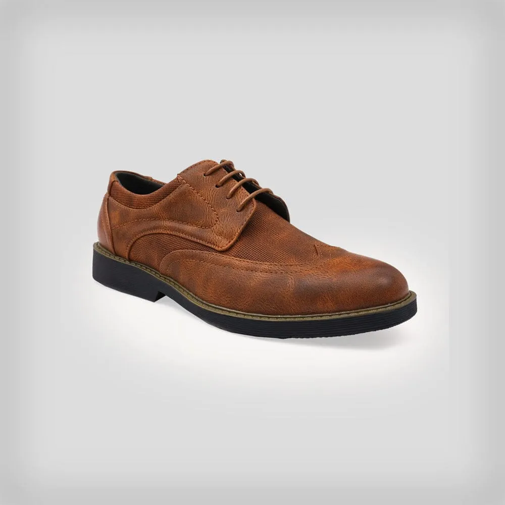 Members Only Men's Wingtip Oxford Faux Leather Shoes