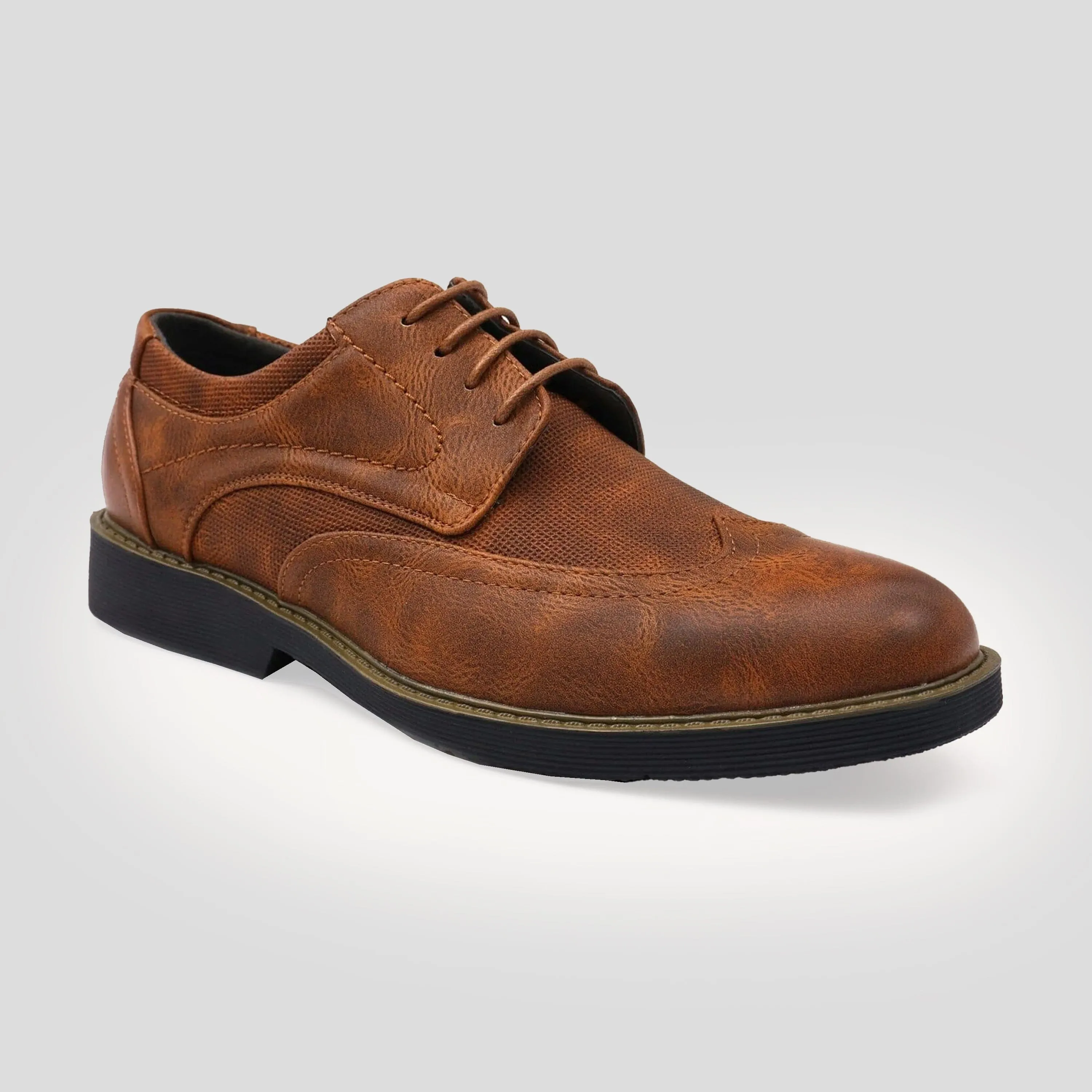 Members Only Men's Wingtip Oxford Faux Leather Shoes