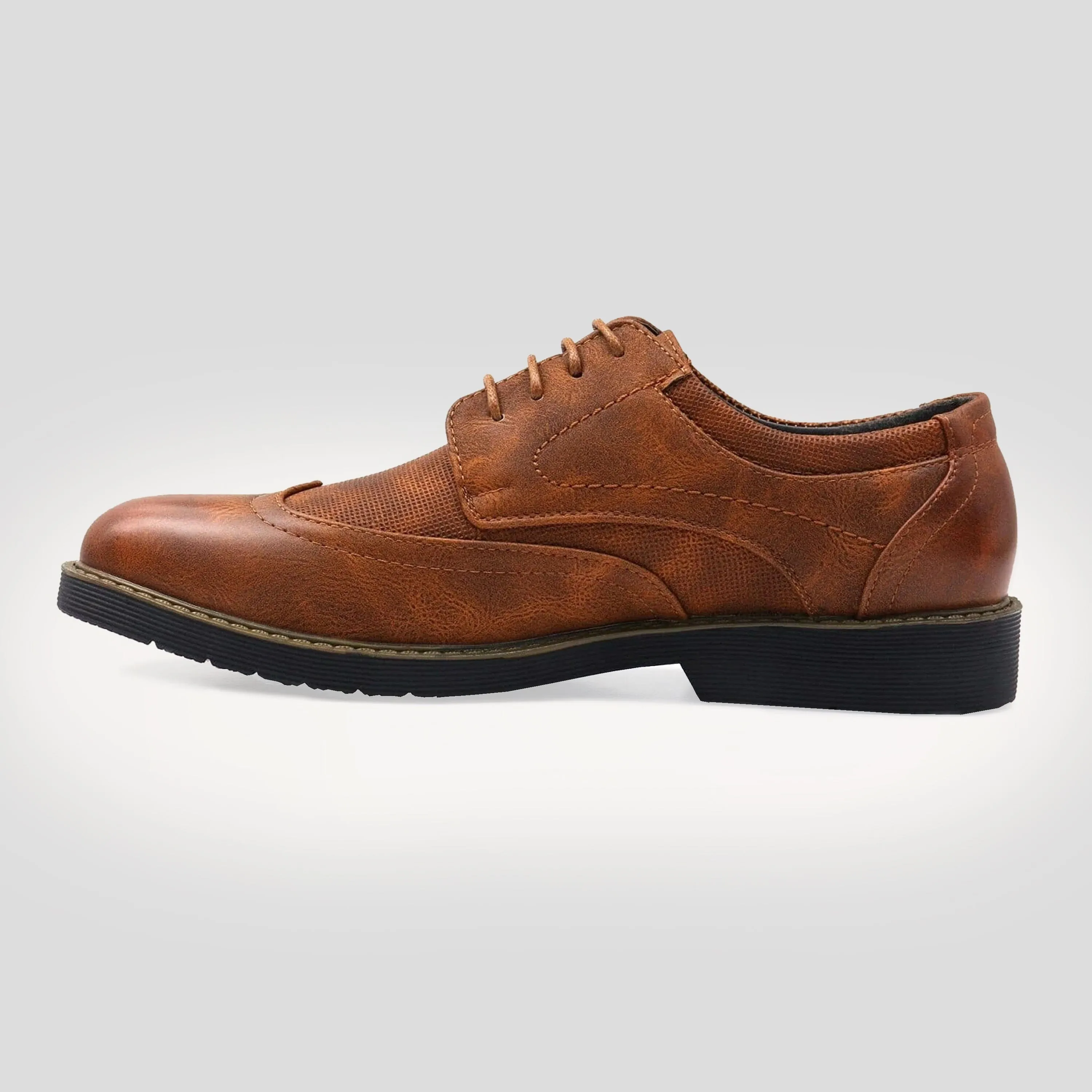 Members Only Men's Wingtip Oxford Faux Leather Shoes