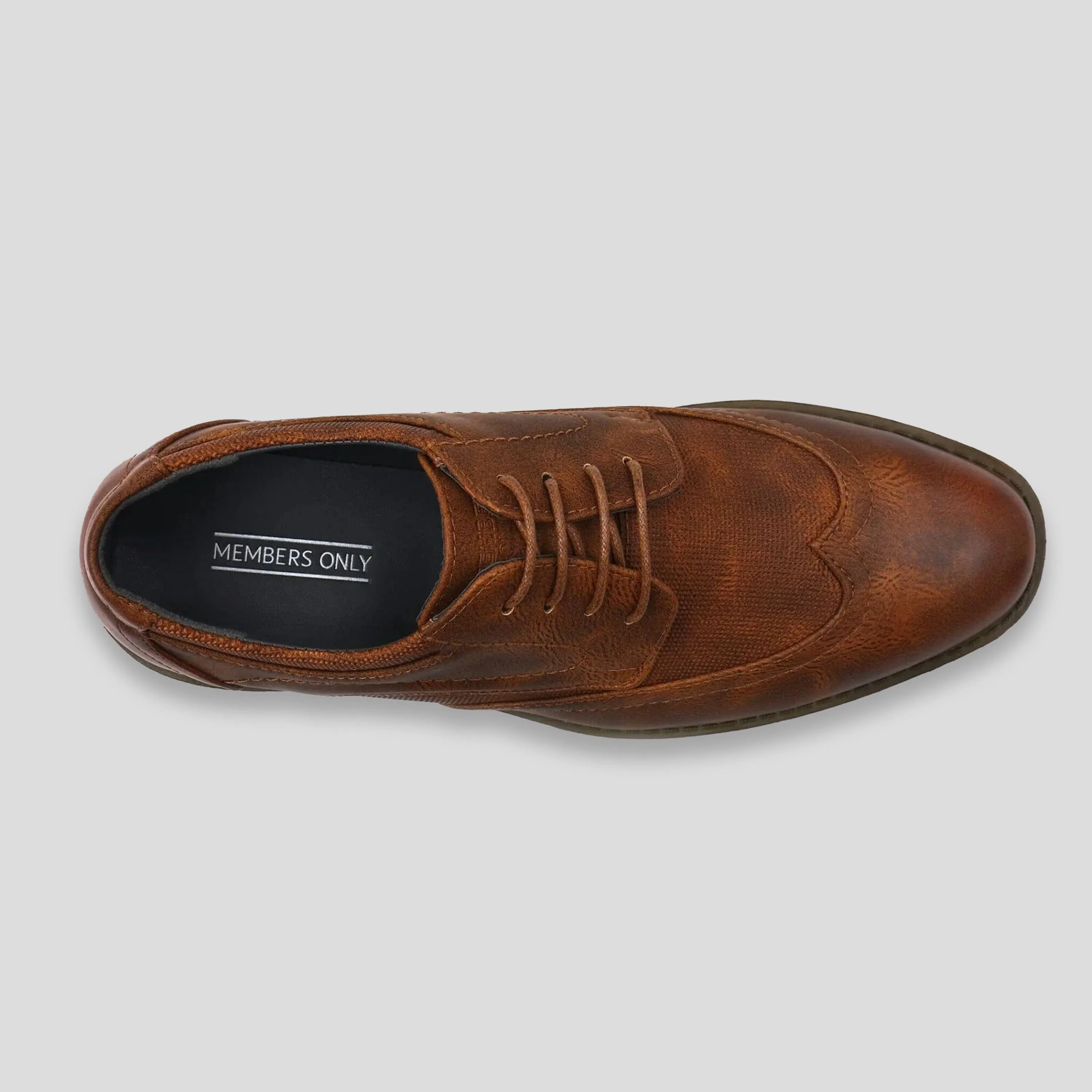 Members Only Men's Wingtip Oxford Faux Leather Shoes