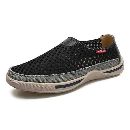 Men Comfy Wear Resistance Sole Breathable Mesh Loafers