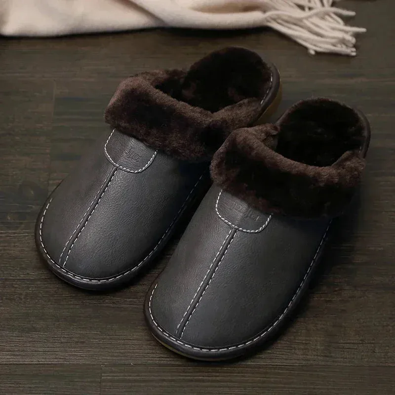 Men Leather Slippers