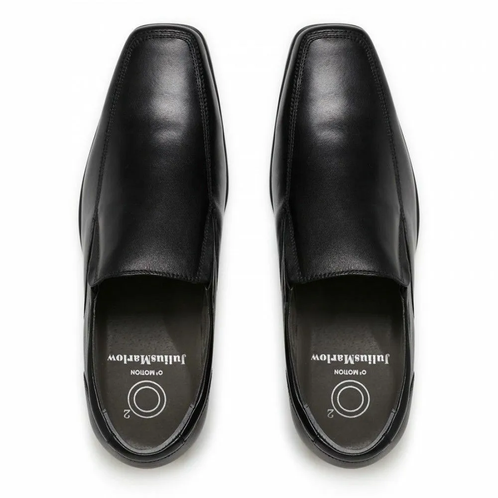 Mens Julius Marlow London Black Leather Work Slip On Formal Dress Shoes