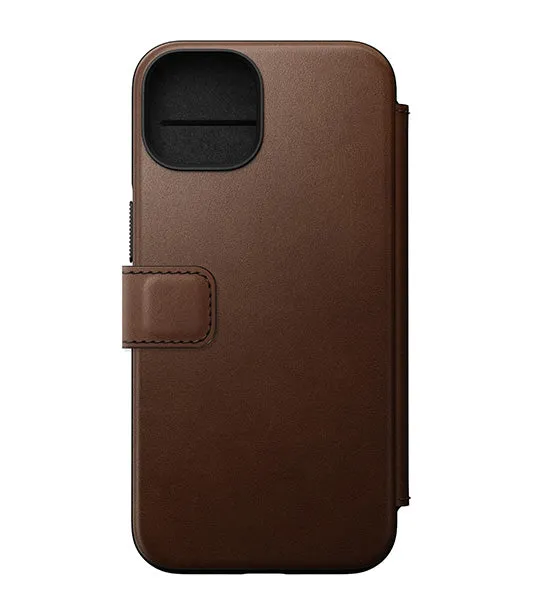 Modern Leather Folio Nomad Leather iPhone 14 Plus Brown