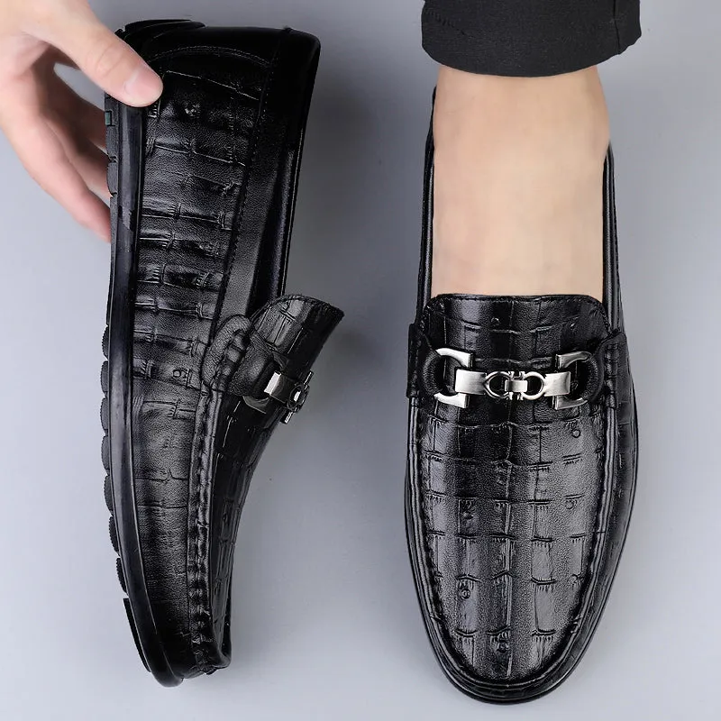 Modish CrocTex Slip-On Driving Loafers