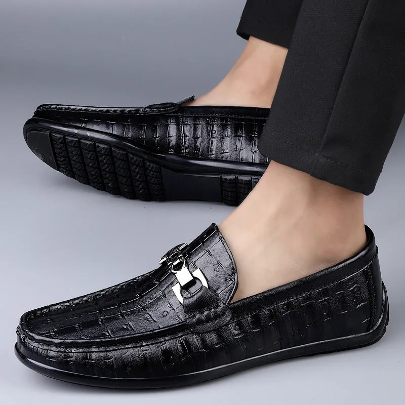 Modish CrocTex Slip-On Driving Loafers