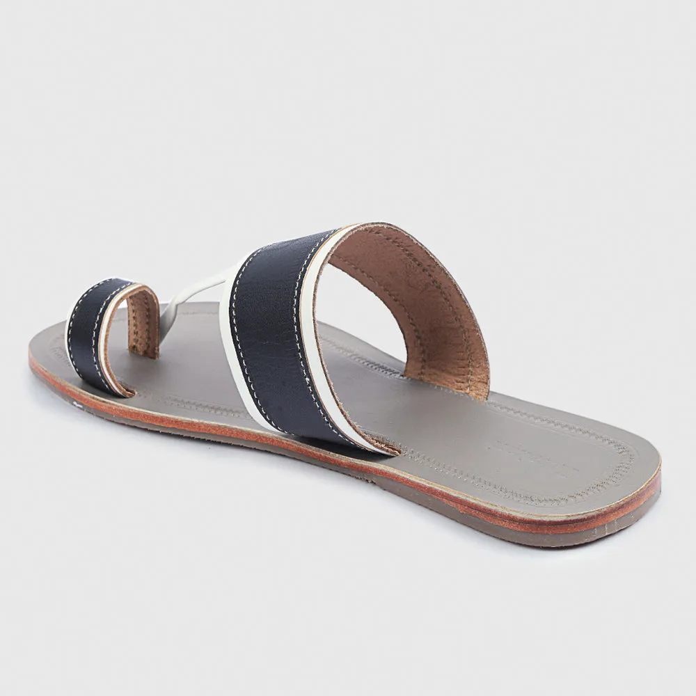 Multicolour Handstitched Leather Kolhapuri Men Sandal