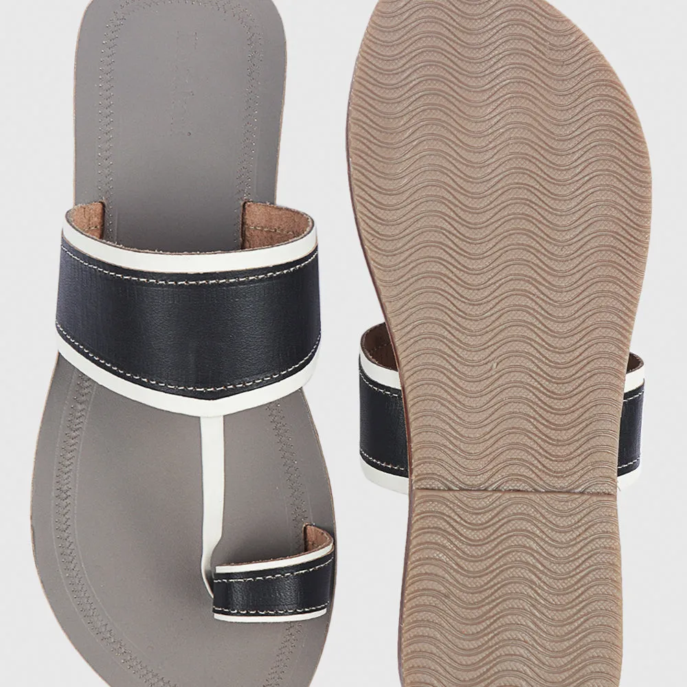 Multicolour Handstitched Leather Kolhapuri Men Sandal