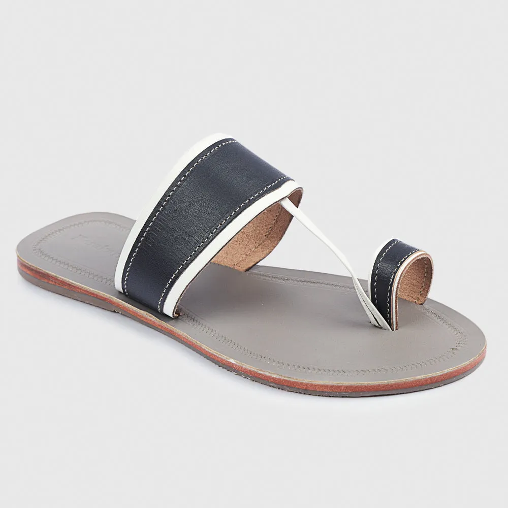 Multicolour Handstitched Leather Kolhapuri Men Sandal