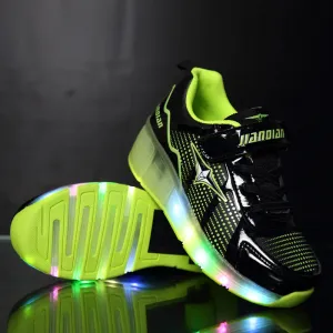 New Arrival Fashion Boys and Girls LED Lighted Roller Skating Shoes Spring/Summer Children's Sneakers with Wheel kids Footwear