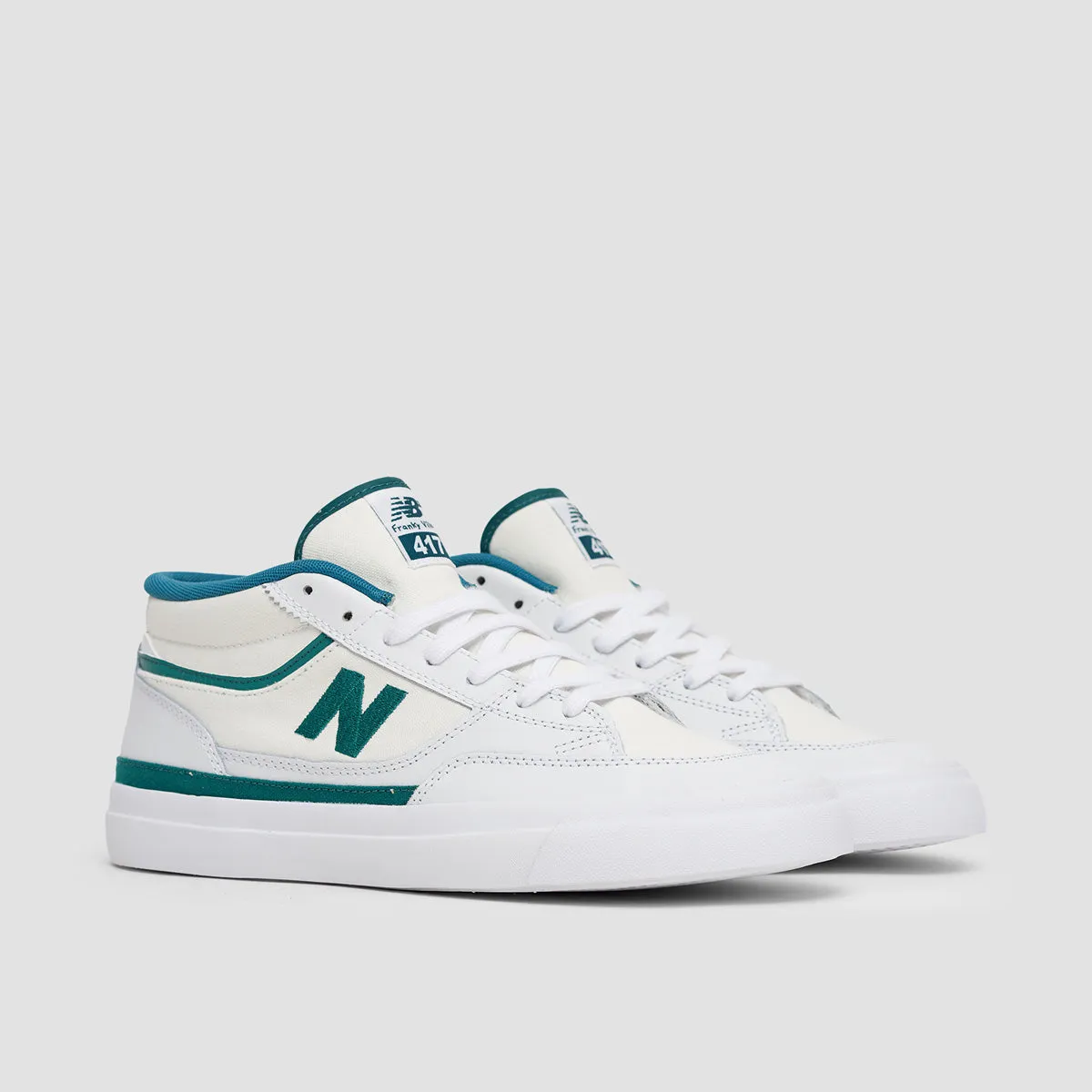 New Balance Franky Villani 417 Shoes - White/Vintage Teal