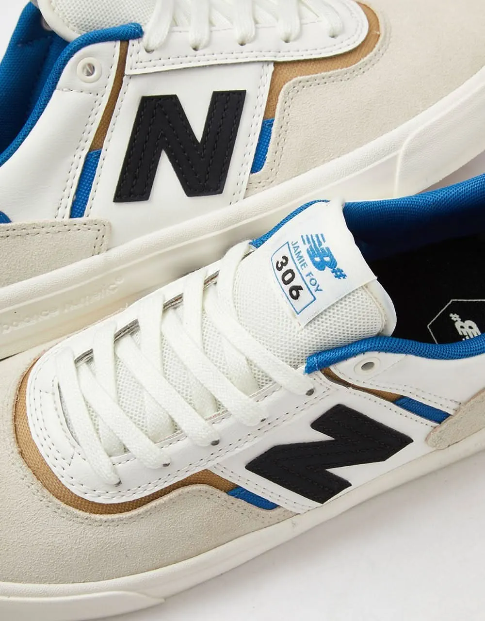 New Balance Numeric Jamie Foy 306 Skate Shoes - Sea Salt/Blue