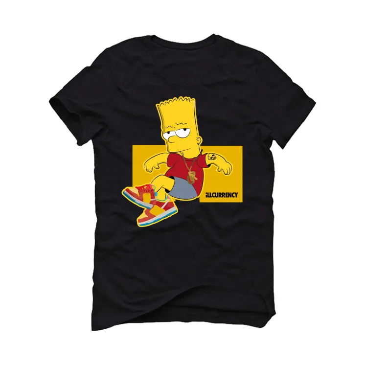 NIKE SB DUNK LOWS (Bart Simpson) | ILLCURRENCY Black T-Shirt (COOLING)