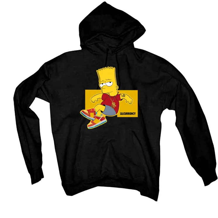 NIKE SB DUNK LOWS (Bart Simpson) | ILLCURRENCY Black T-Shirt (COOLING)