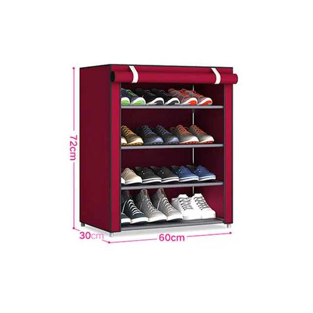 Non-woven Fabric Storage Shoe Rack Hallway Cabinet Organizer Holder 4/5/6 Layers Assemble Shoes Shelf DIY Home Furniture