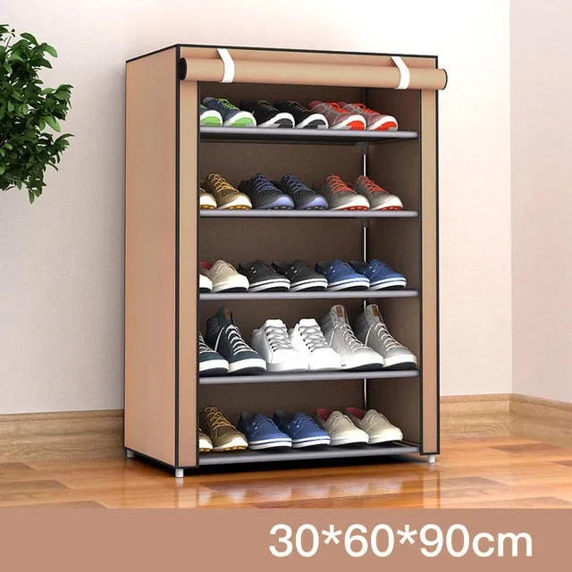 Non-woven Fabric Storage Shoe Rack Hallway Cabinet Organizer Holder 4/5/6 Layers Assemble Shoes Shelf DIY Home Furniture