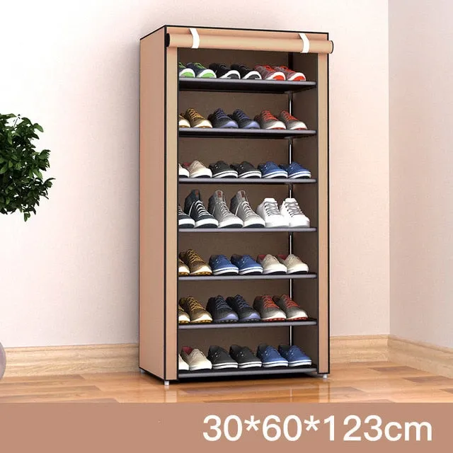 Non-woven Fabric Storage Shoe Rack Hallway Cabinet Organizer Holder 4/5/6 Layers Assemble Shoes Shelf DIY Home Furniture