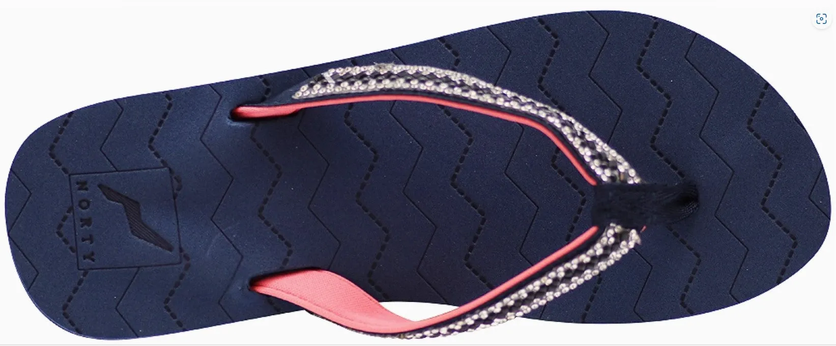 Norty Flip Flops - Navy Jewel - #6463-6467