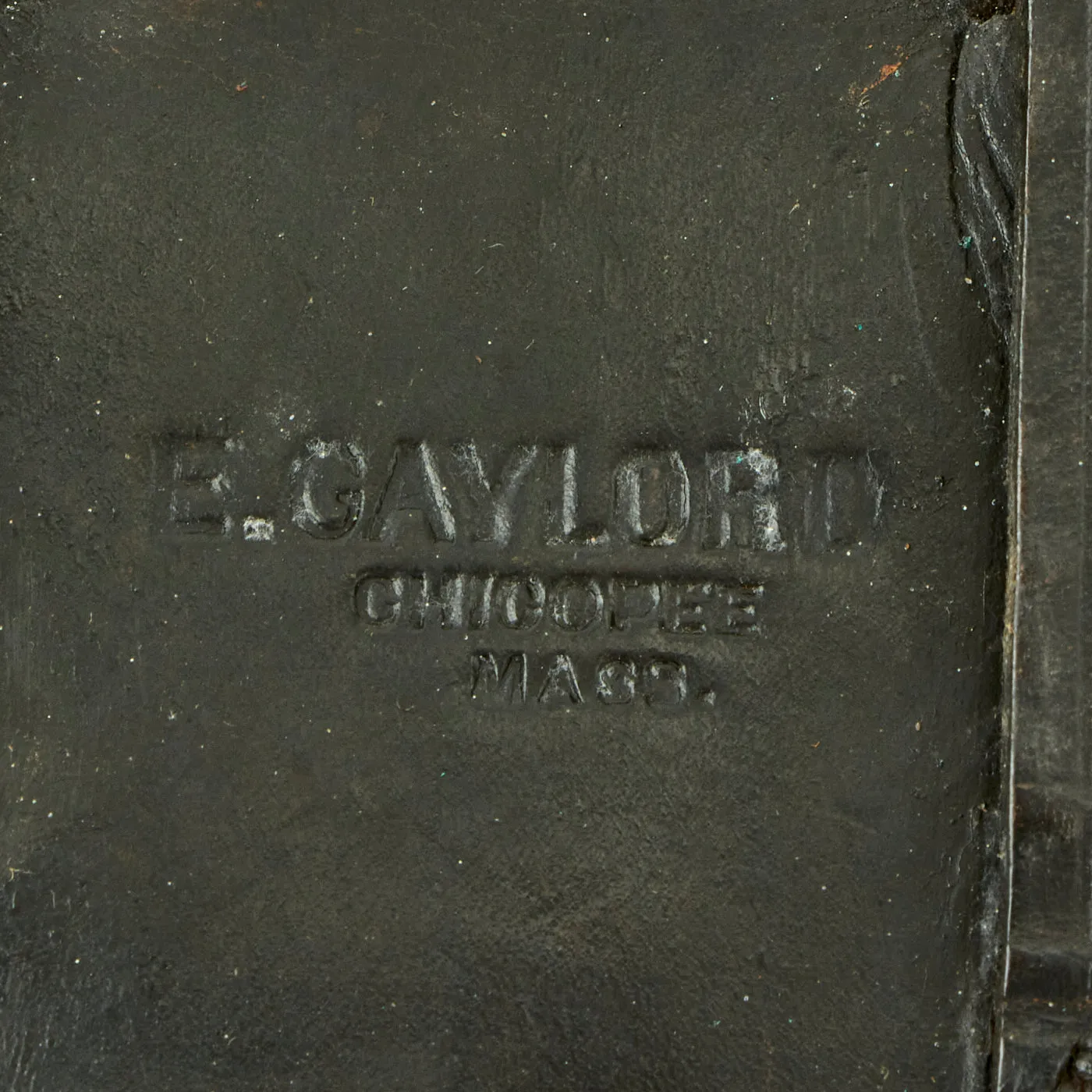 Original U.S. Civil War Federal Issue .44 Caliber Pistol Cartridge Box by E. Gaylord of Chicopee, Mass.