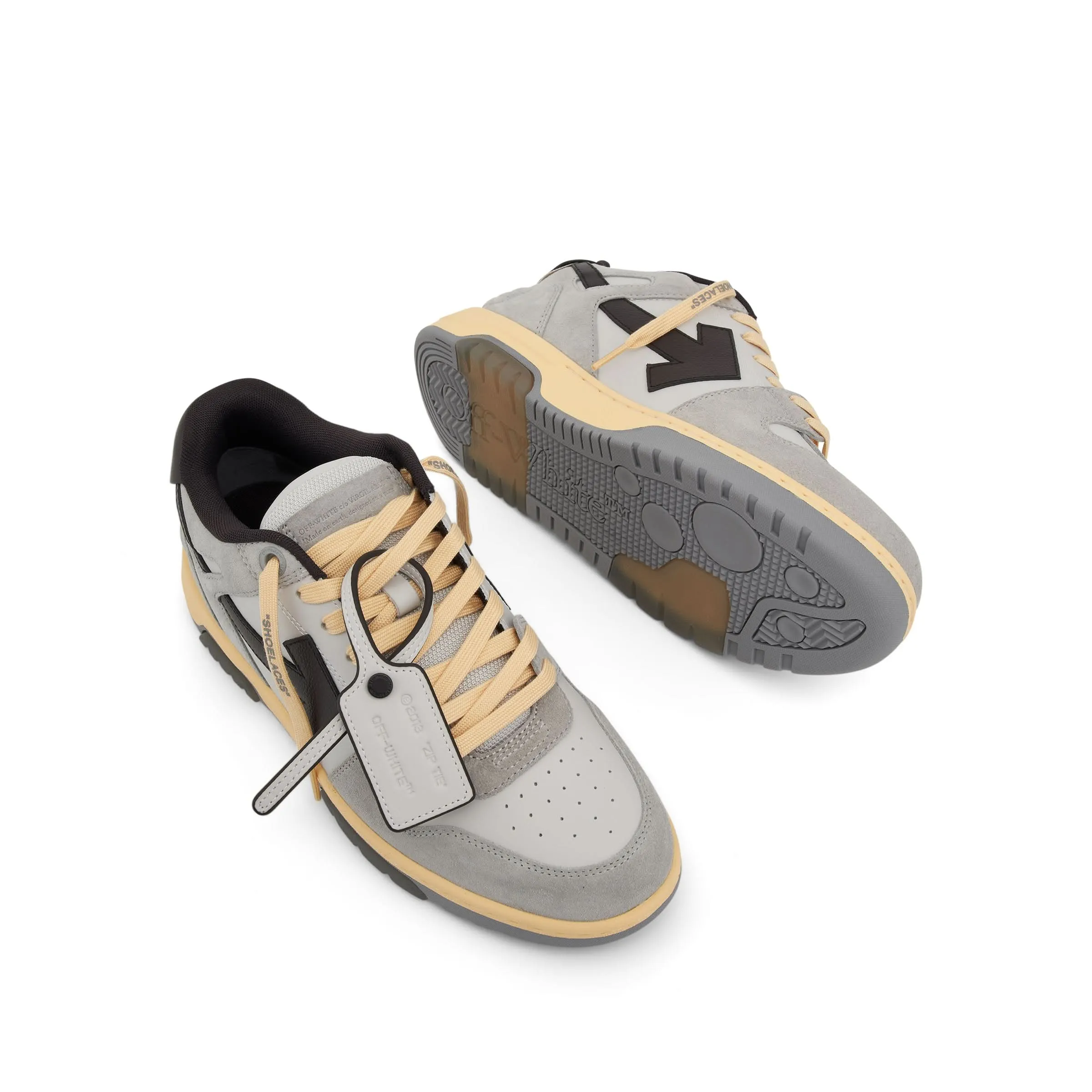 Out of Office Calf Leather Suede Sneaker in Light Grey