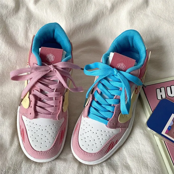 Pastel Aesthetic Flower Sneakers