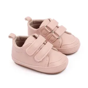 Pink Solid Baby Sneakers