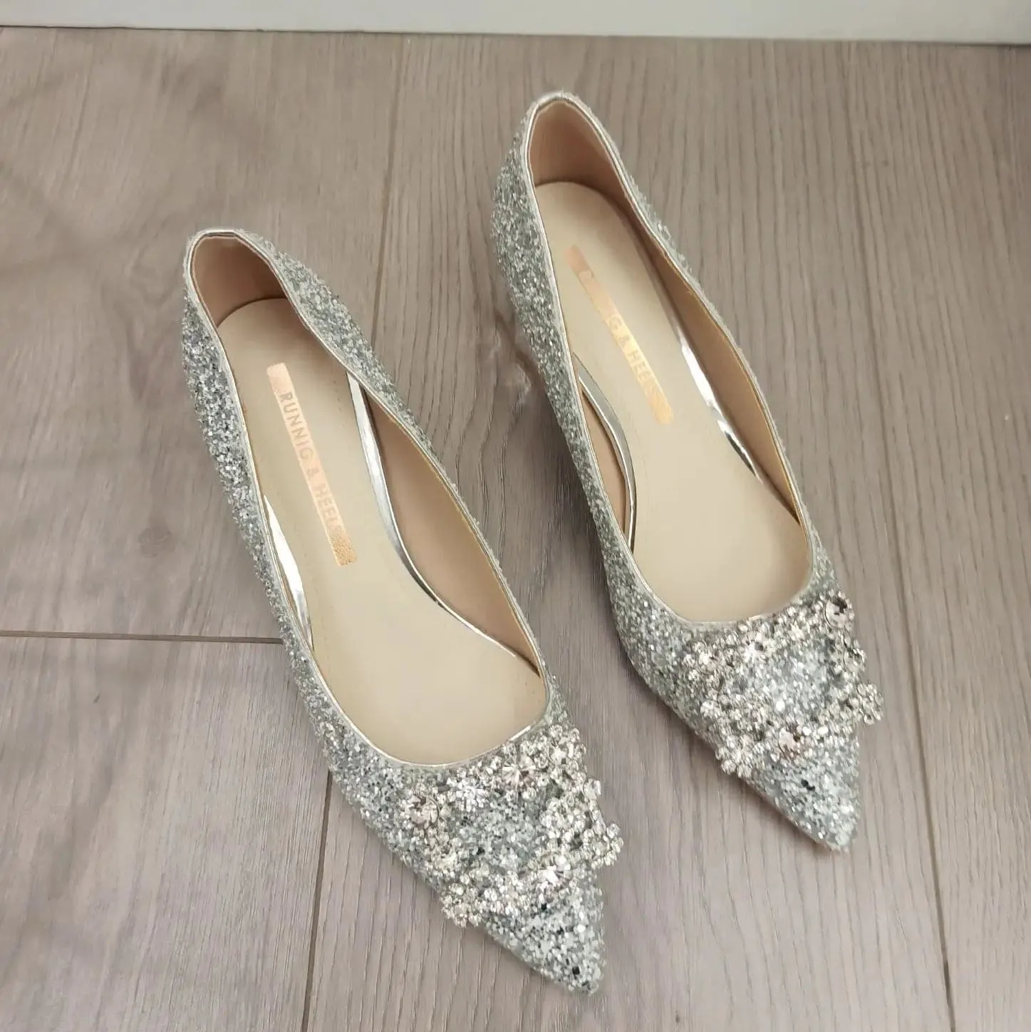 Pointed Crystal Bowknot High Heels