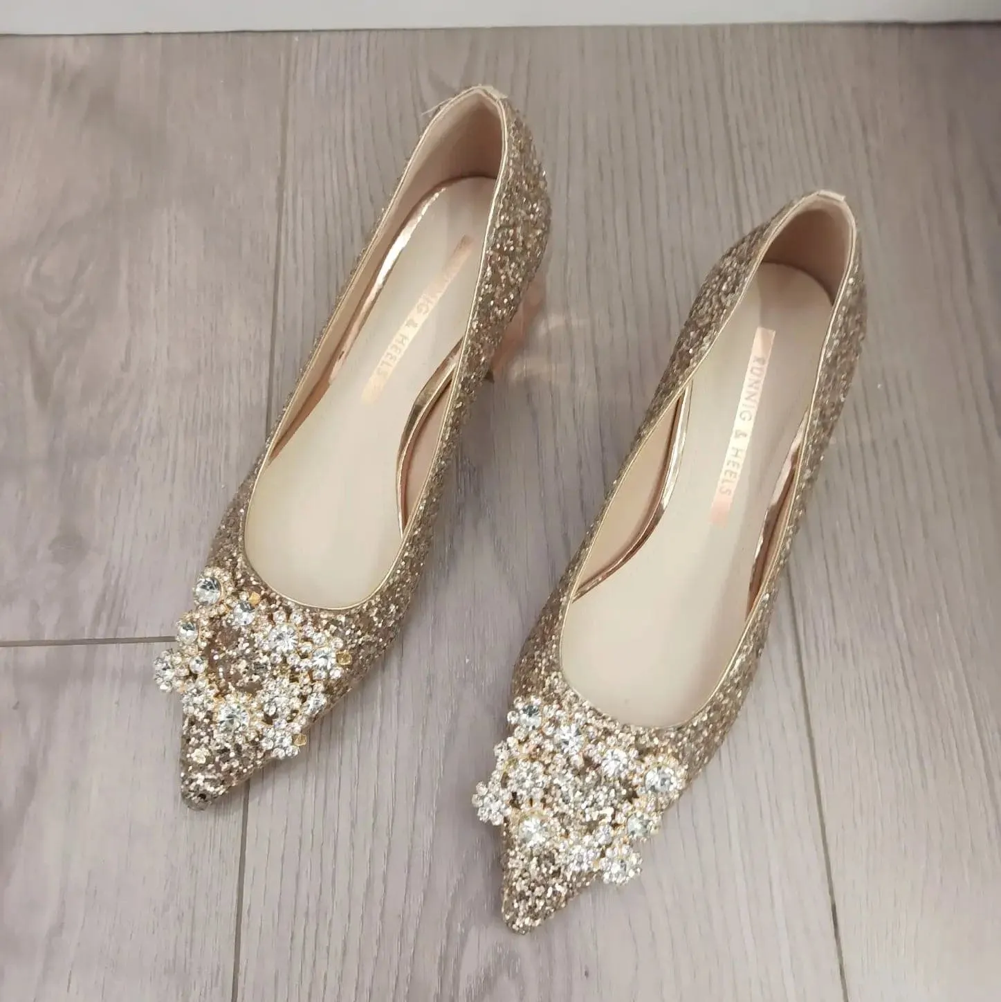 Pointed Crystal Bowknot High Heels