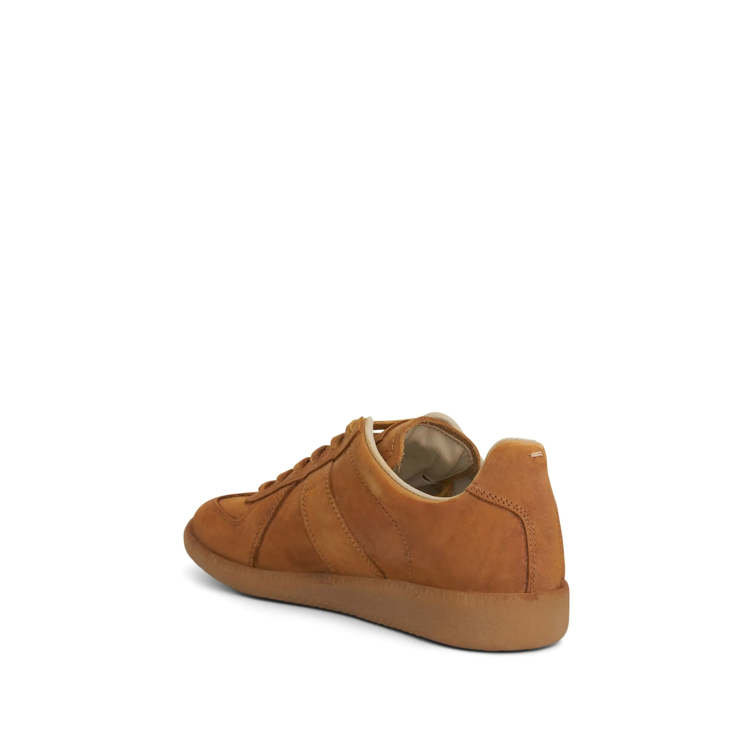 Replica Leather Sneakers in Old Camel