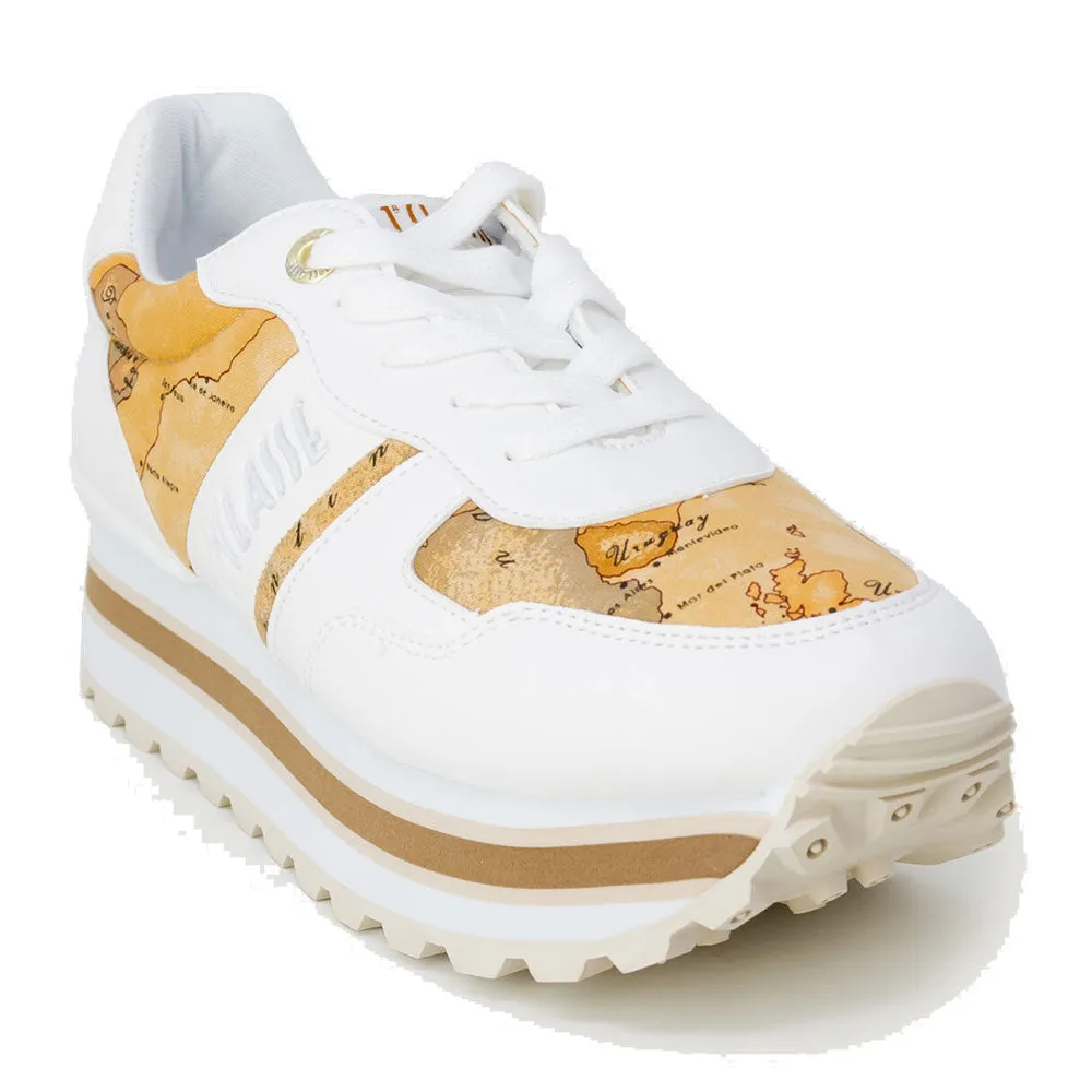 Scarpe Donna 1A Classe Alviero Martini Sneakers Running colore Bianco e Geo Classic 1520