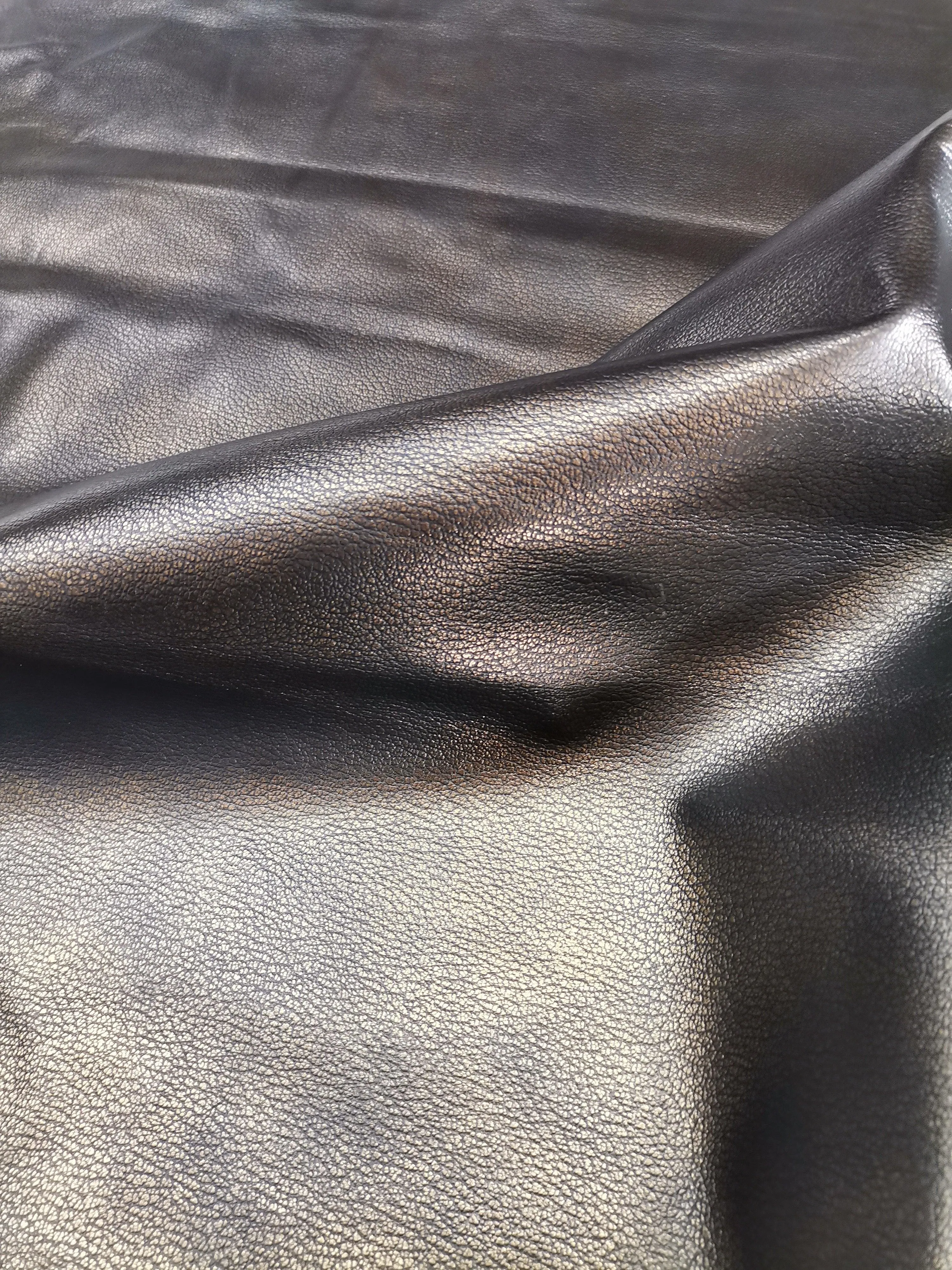 Sheep bubble embossed metallic leather sheets, Sheep printed large hides 1,0mm // 2,5oz